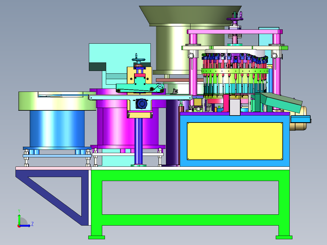 凸轮瓶盖装配组装机左视图