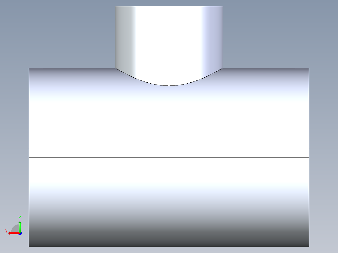 聚氯乙烯配件02-Sch80_ReducingTee_SxSxS_801-249_2in x 1in后视图