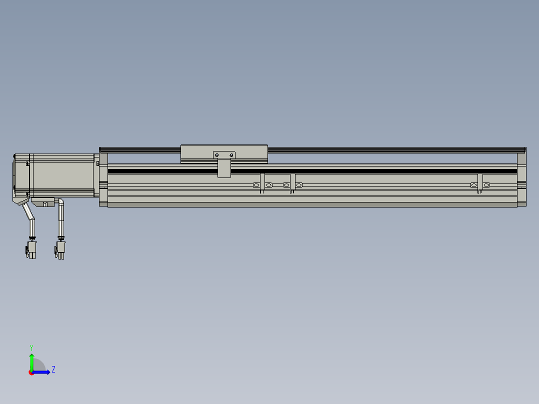 东锦丝杆传动-直线滑台模组DH120-C-300-BC-P400W-C3左视图