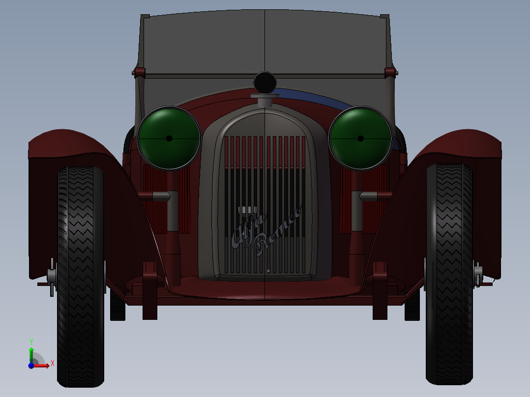 阿尔法·罗密欧汽车前视图