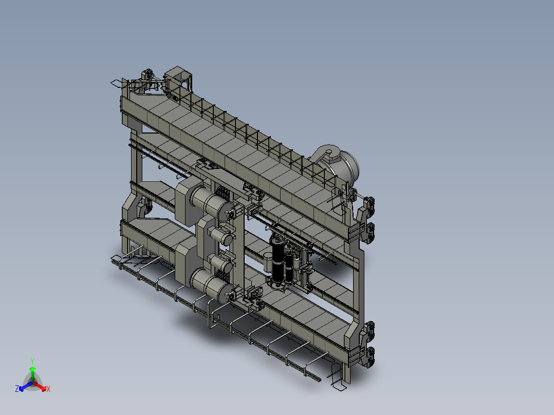 450T起重机吊梁模型3D图纸 STP格式