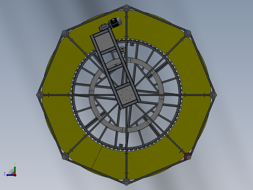 网链螺旋冷却输送塔sw18可编辑右视图
