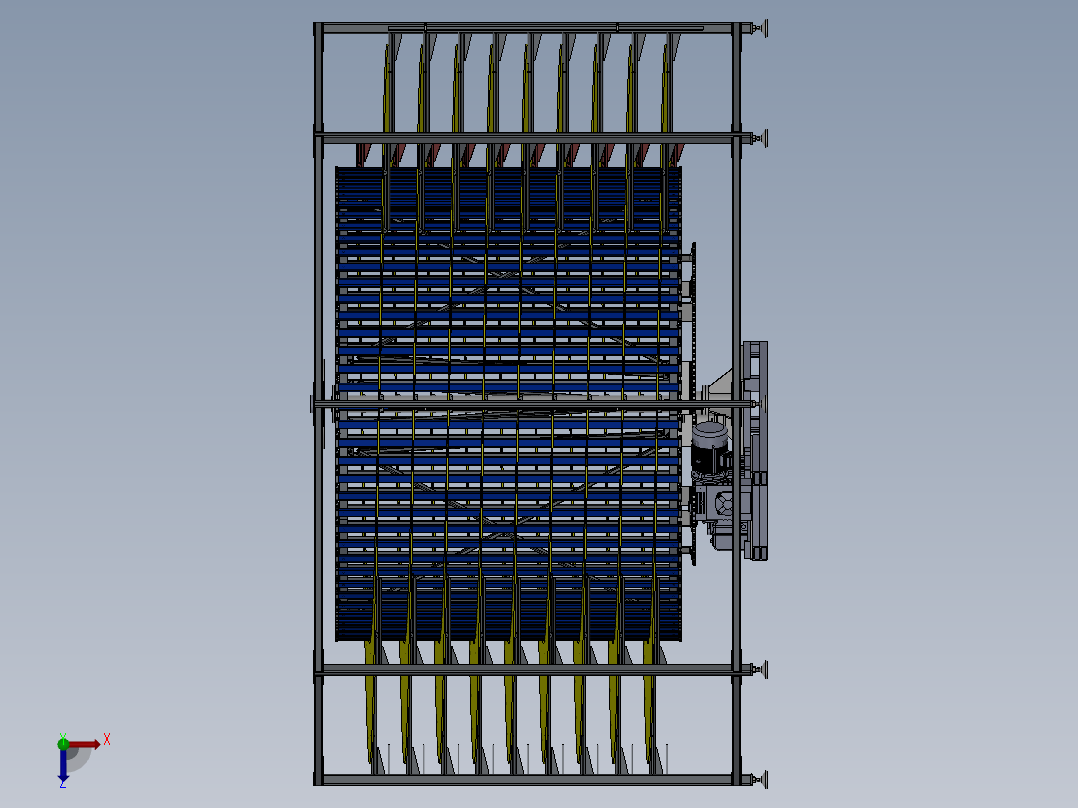网链螺旋冷却输送塔sw18可编辑俯视图