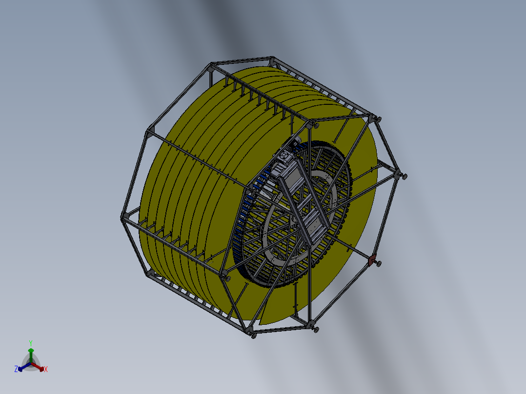 网链螺旋冷却输送塔sw18可编辑正等轴测图