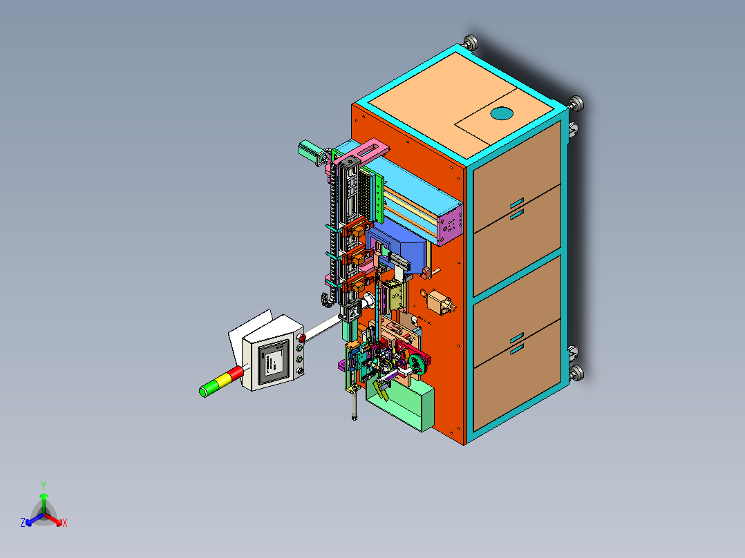 电感针脚上锡包胶机step
