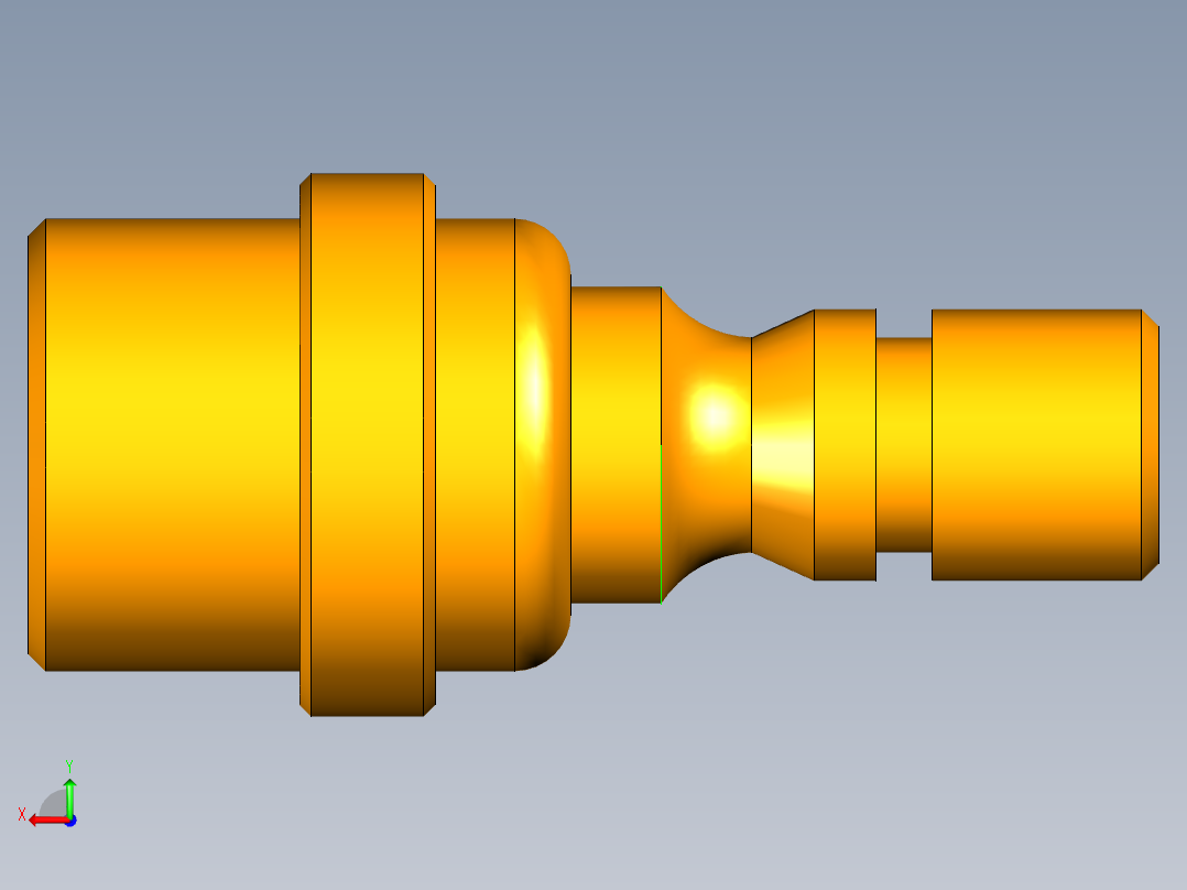 阶梯轴类工艺分析后视图