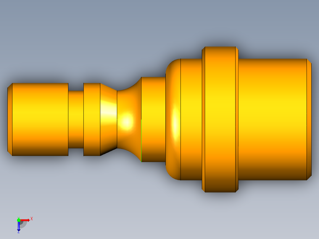 阶梯轴类工艺分析俯视图