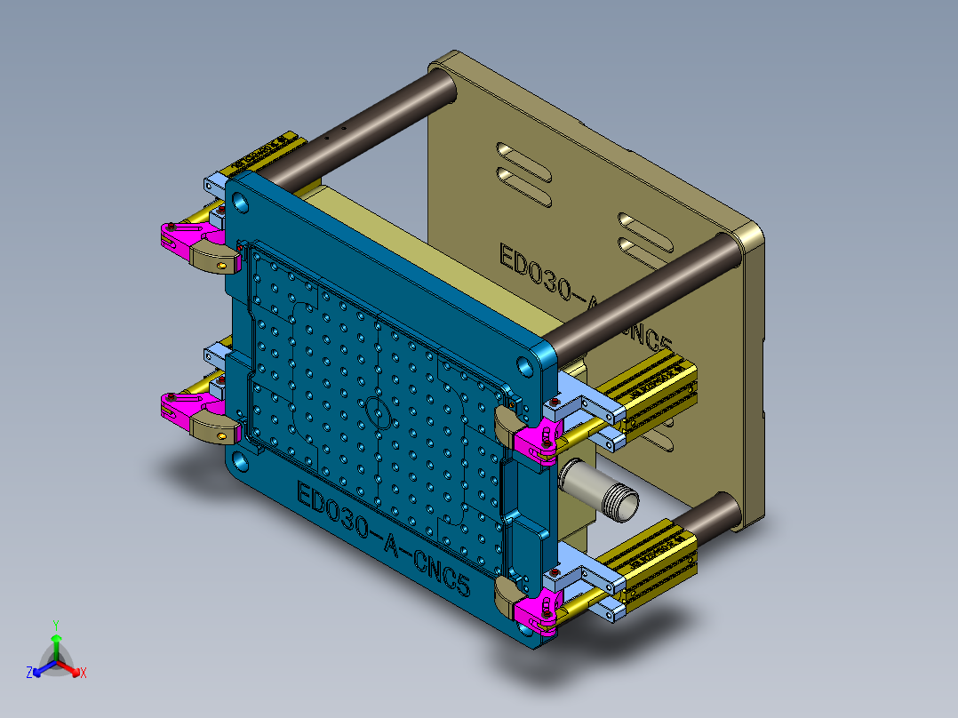 EDO30-A-笔记本CNC工装夹具三维模型CNC5-180503主视图