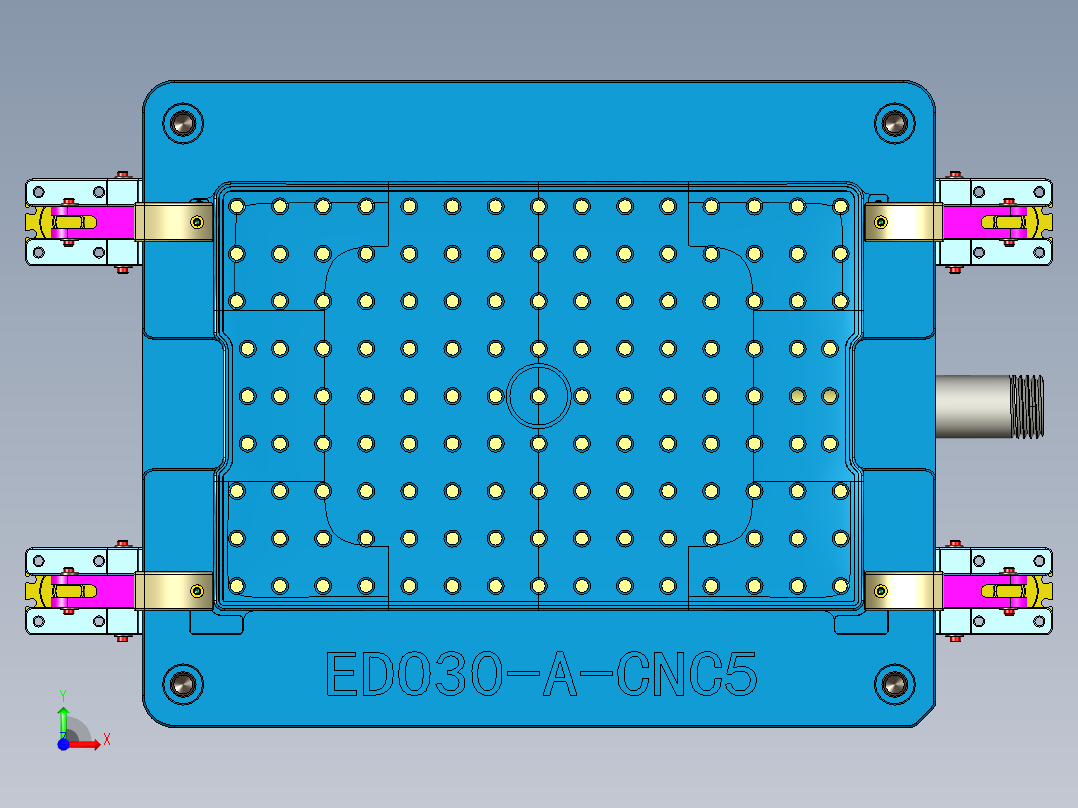EDO30-A-笔记本CNC工装夹具三维模型CNC5-180503前视图