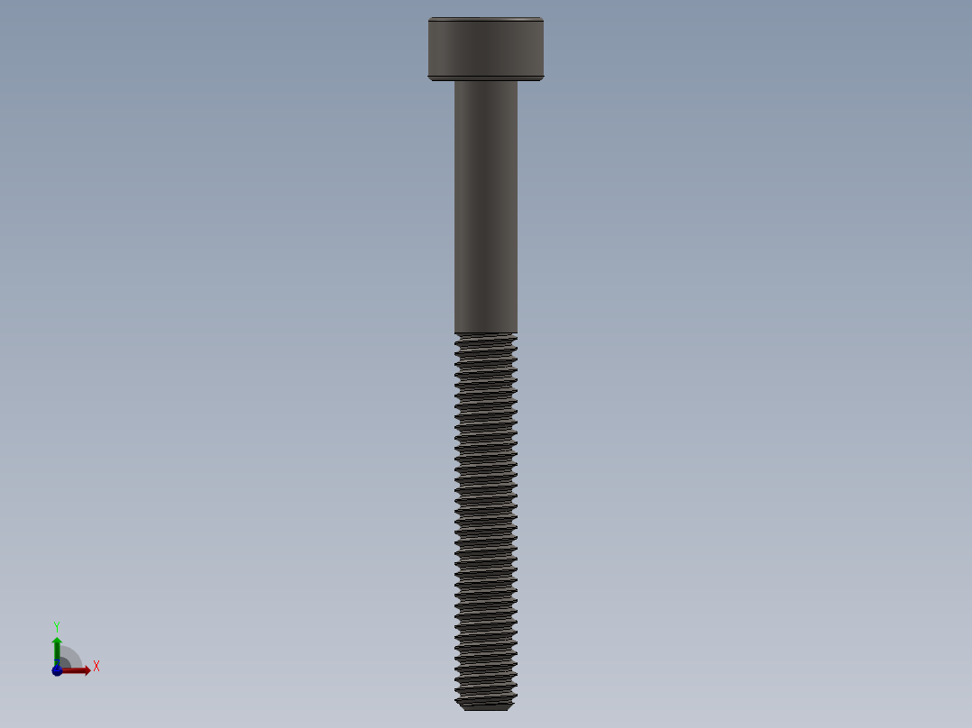 Screw_DIN_912_M3x30_A2.SLDPRT公制内六角螺钉前视图