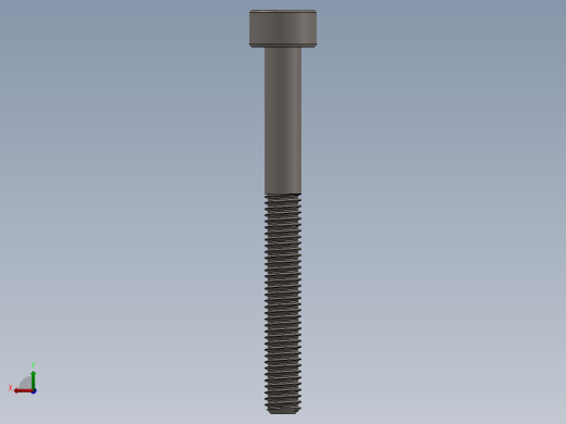 Screw_DIN_912_M3x30_A2.SLDPRT公制内六角螺钉后视缩略图
