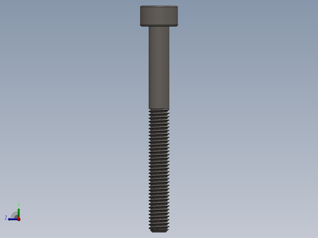 Screw_DIN_912_M3x30_A2.SLDPRT公制内六角螺钉右视图