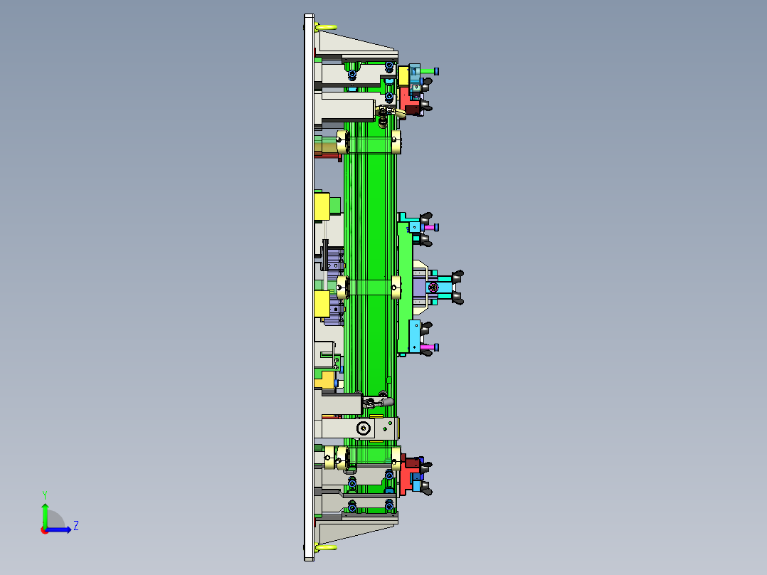 汽车前保防撞梁384857左视图