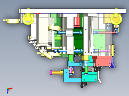汽车前保防撞梁384857俯视缩略图
