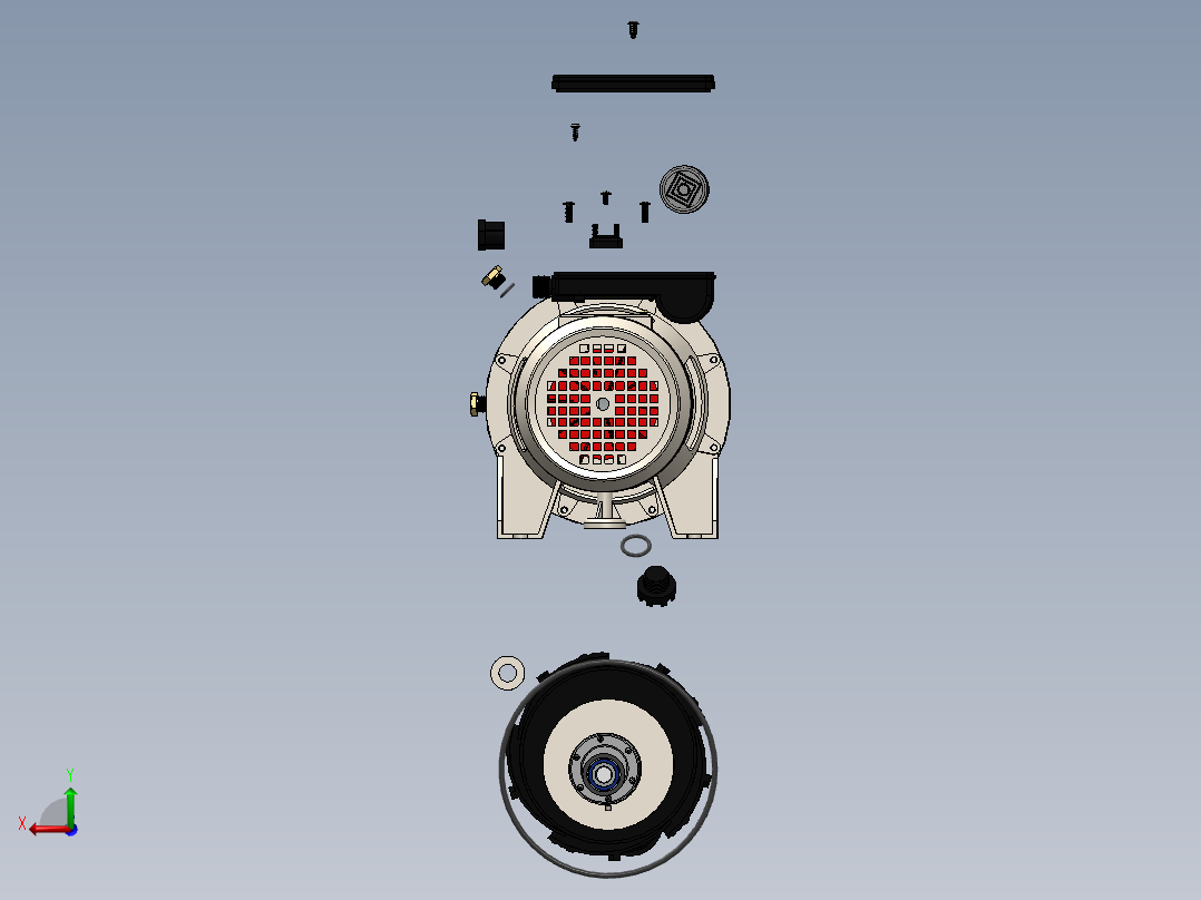 泵、水泵(125)后视图