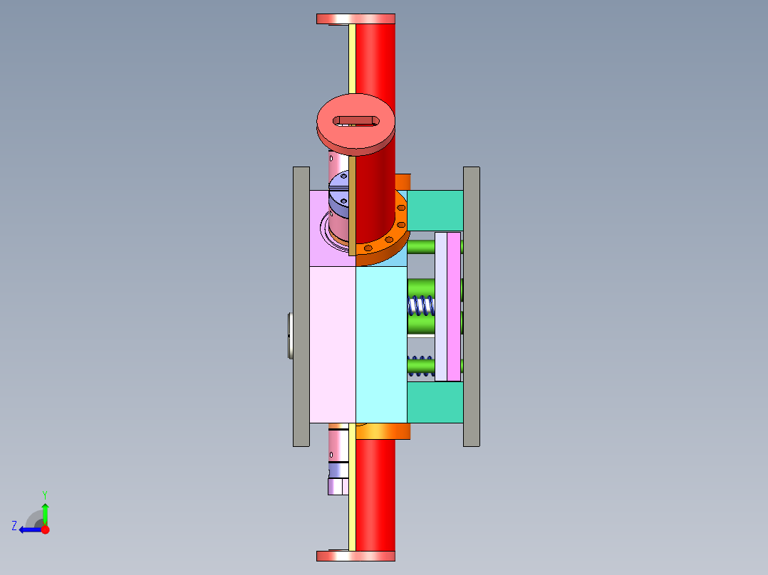 雨水管三叉接头注塑模具设计右视图