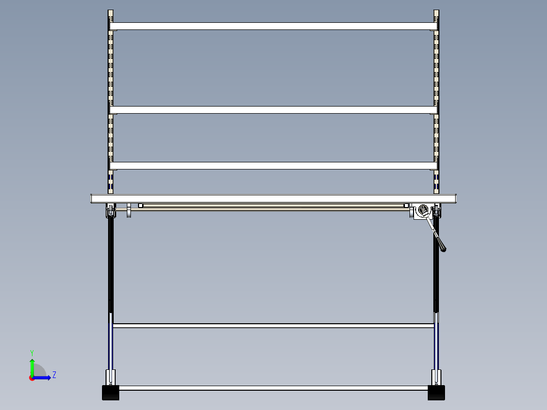 工作台workbench-jta-2011--stp stl左视图