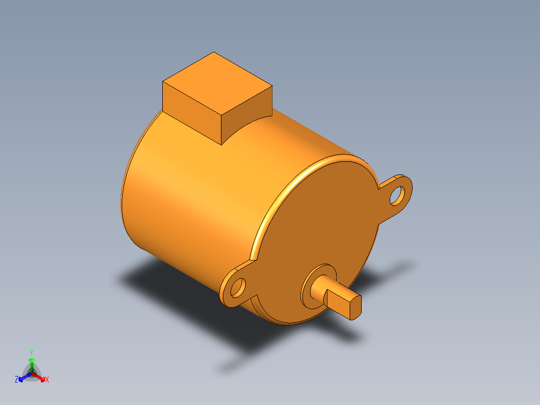 步进电机 PMG35120-01 充盈电机正等轴测图