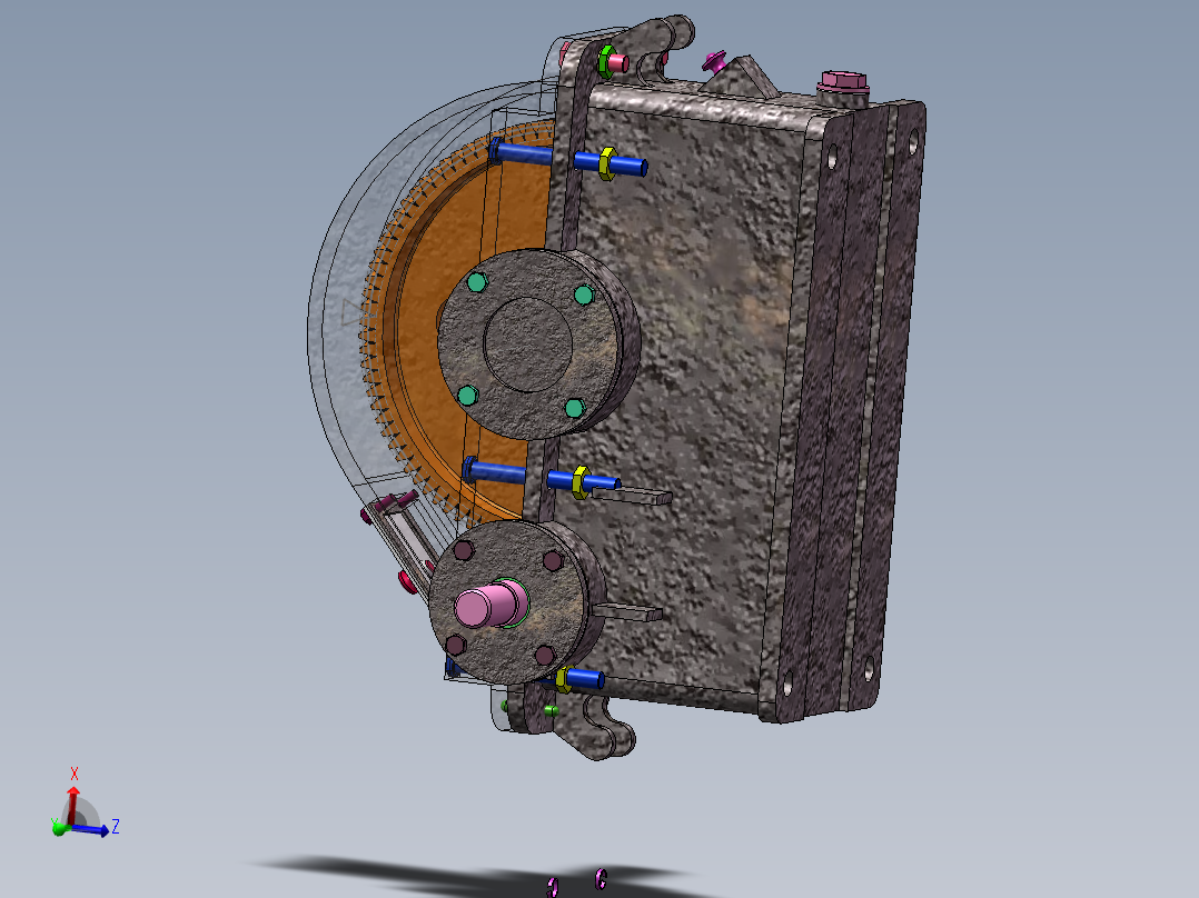 一级圆柱齿轮减速器有V带 F3500V0.8D280斜齿设计师syzn0121