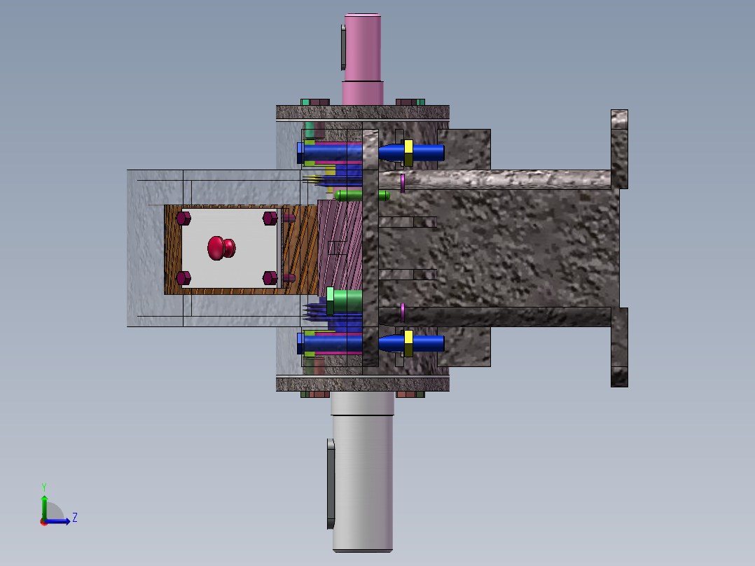 一级圆柱齿轮减速器有V带 F3500V0.8D280斜齿设计师syzn0121左视图