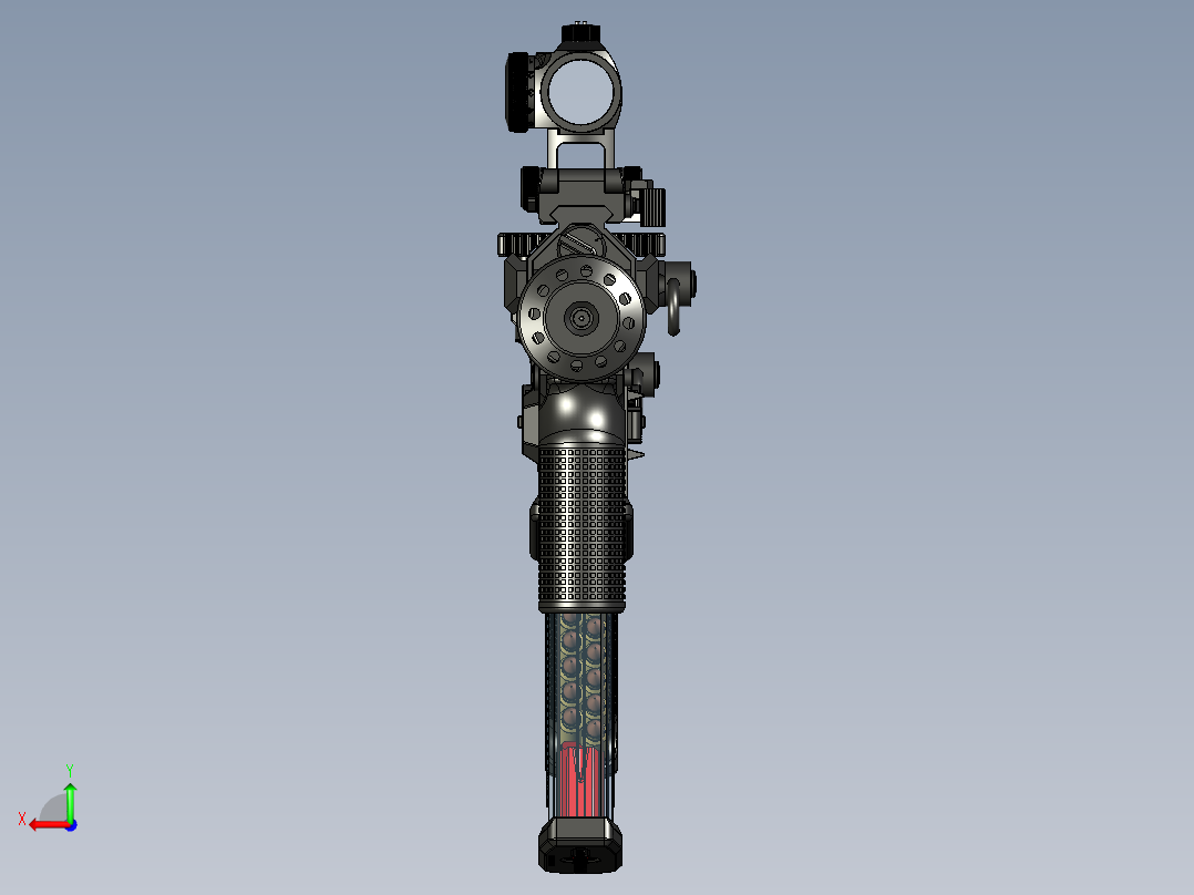 手枪左轮冲锋枪老式狙击步枪设计3D图纸wz-2022-perun-a4-1 1 STP后视图