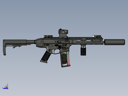 手枪左轮冲锋枪老式狙击步枪设计3D图纸wz-2022-perun-a4-1 1 STP右视缩略图