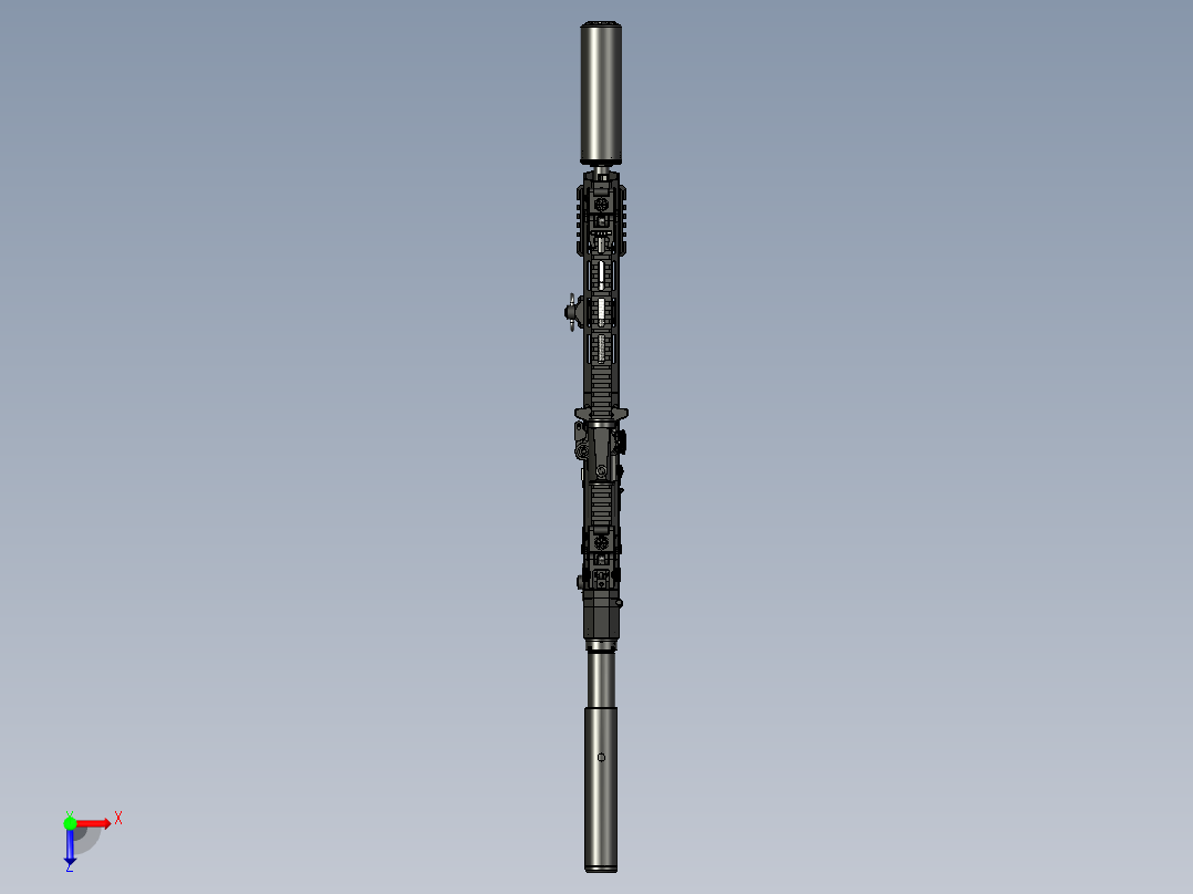 手枪左轮冲锋枪老式狙击步枪设计3D图纸wz-2022-perun-a4-1 1 STP俯视图