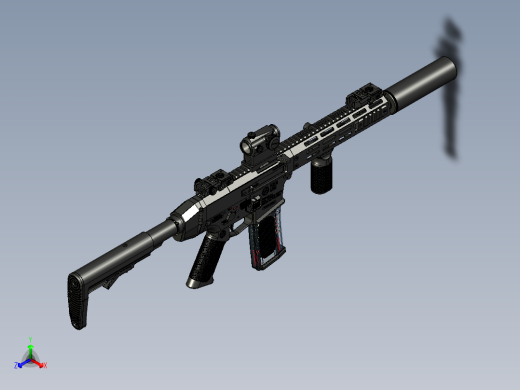 手枪左轮冲锋枪老式狙击步枪设计3D图纸wz-2022-perun-a4-1 1 STP正等轴测缩略图