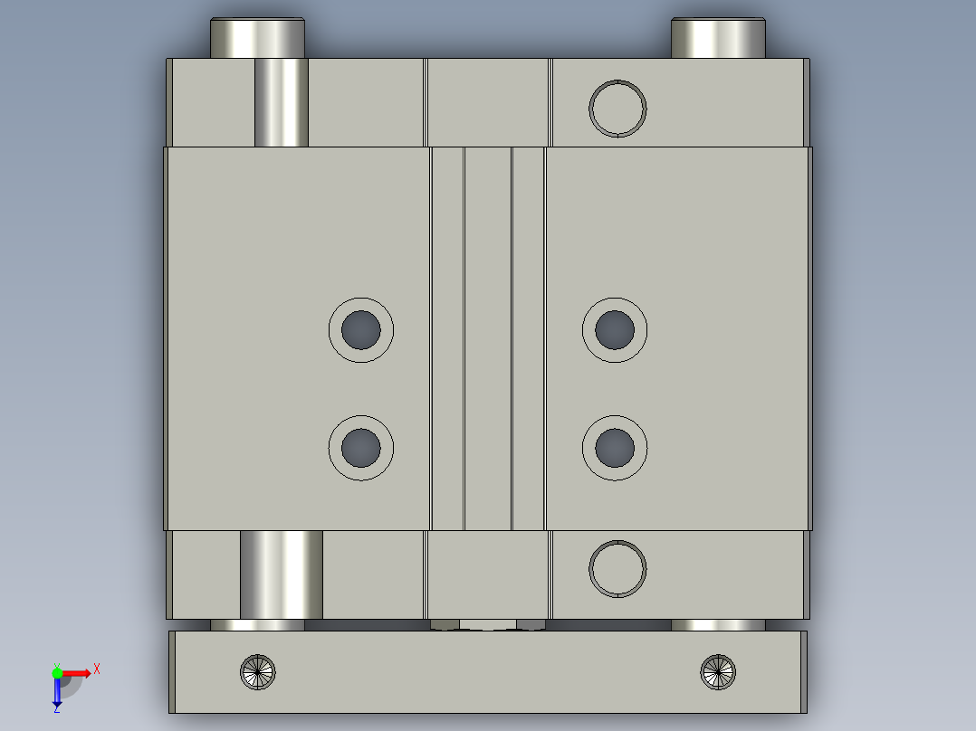 费斯托气缸532318_DFM_32_20_B_P_A_KF俯视图