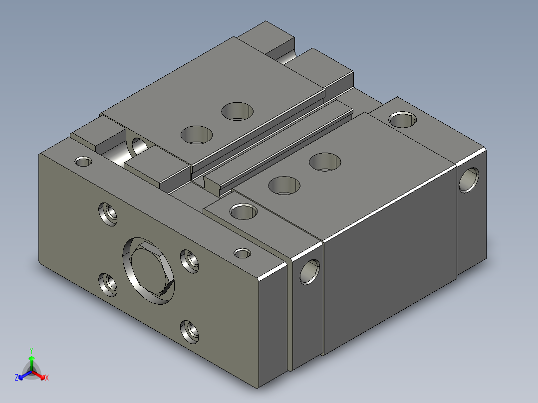 费斯托气缸532318_DFM_32_20_B_P_A_KF正等轴测图