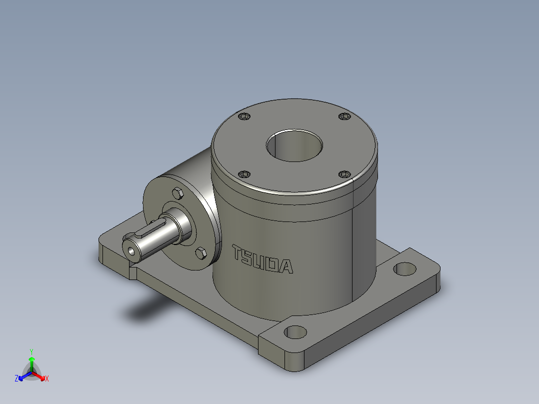 SWL5T蜗轮丝杆升降机正等轴测图