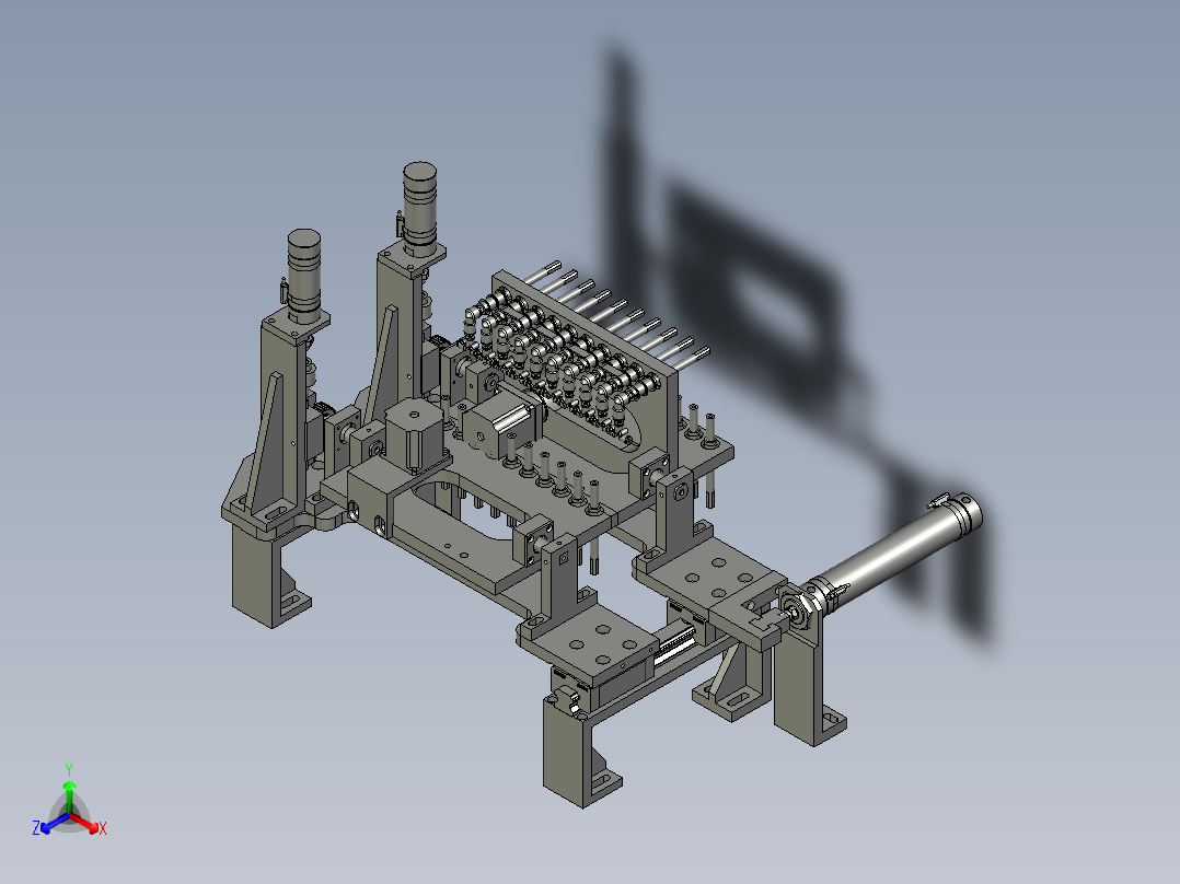 扬声器自动加工生产线设计-JA1308-HD-020000多轴旋转机构-V1主视图