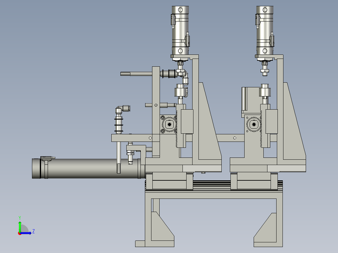 扬声器自动加工生产线设计-JA1308-HD-020000多轴旋转机构-V1左视图