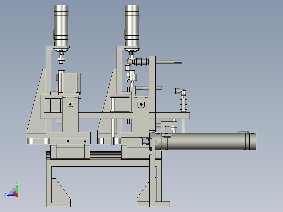 扬声器自动加工生产线设计-JA1308-HD-020000多轴旋转机构-V1右视图