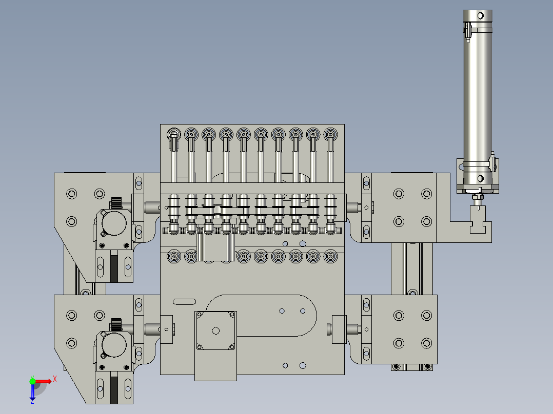 扬声器自动加工生产线设计-JA1308-HD-020000多轴旋转机构-V1俯视图