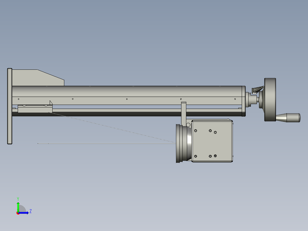 激光器+升降调节-装配体5反向左视图