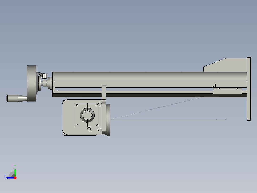 激光器+升降调节-装配体5反向右视图