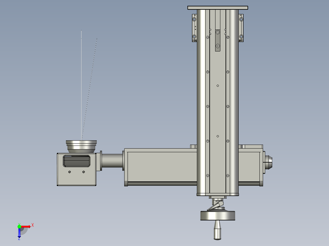 激光器+升降调节-装配体5反向俯视图