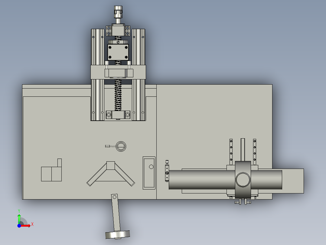 光学干涉仪试验装置波长测量前视图