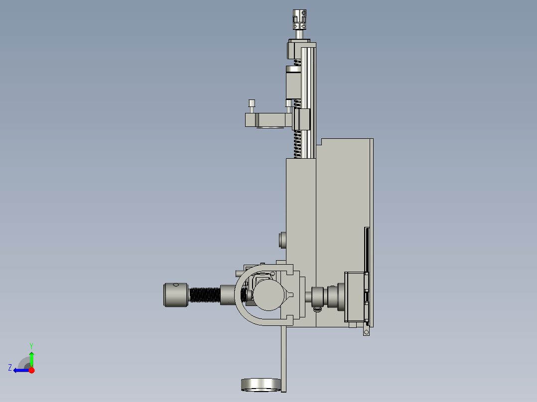 光学干涉仪试验装置波长测量右视图