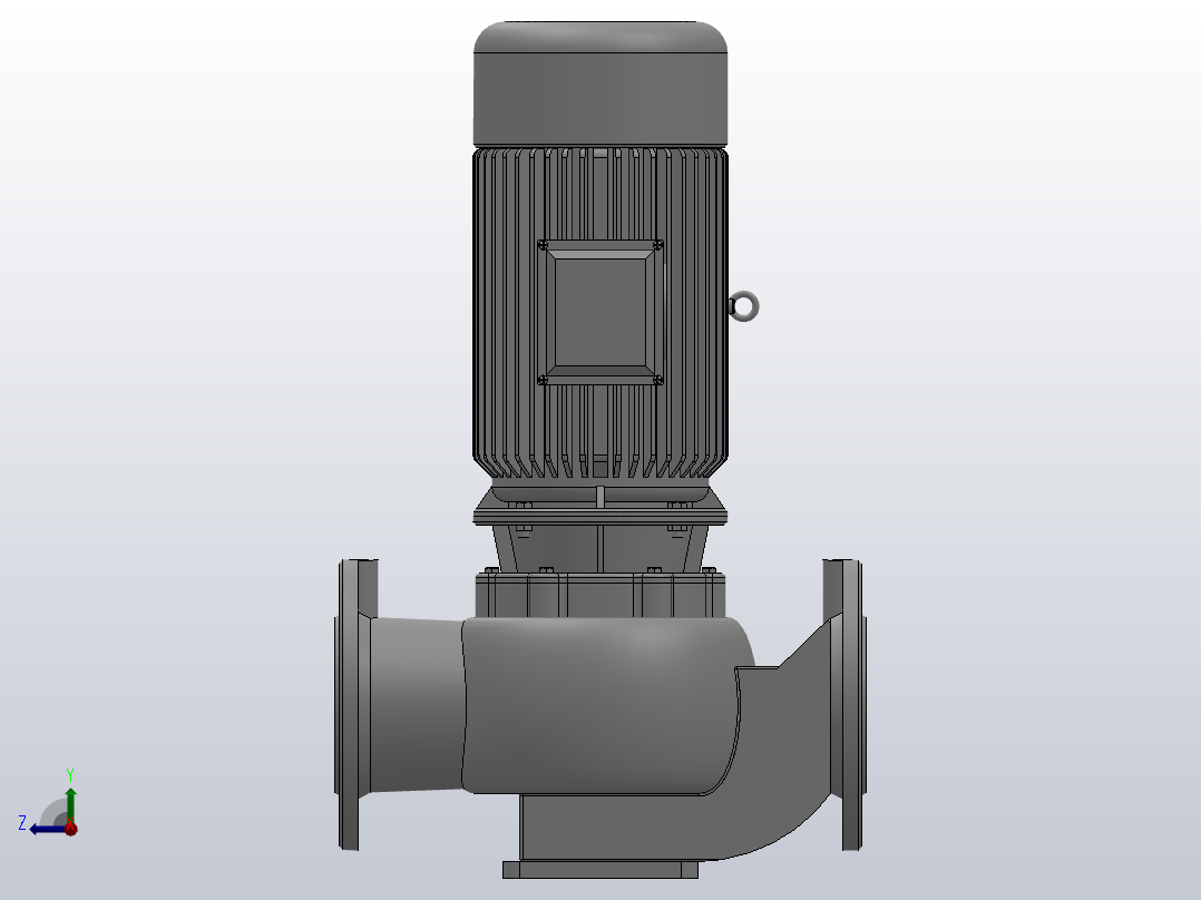 ISG╱IHG系列管道离心泵[ISG150-125]右视图
