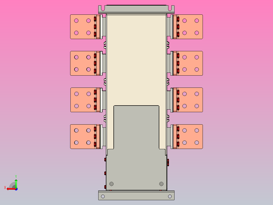 NH40-2000_4SZL 4P自动转换开关三维模型202011后视图