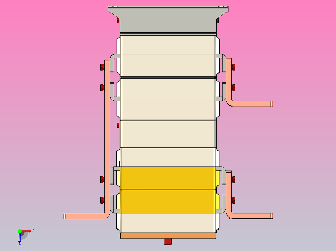 NH40-2000_4SZL 4P自动转换开关三维模型202011俯视图