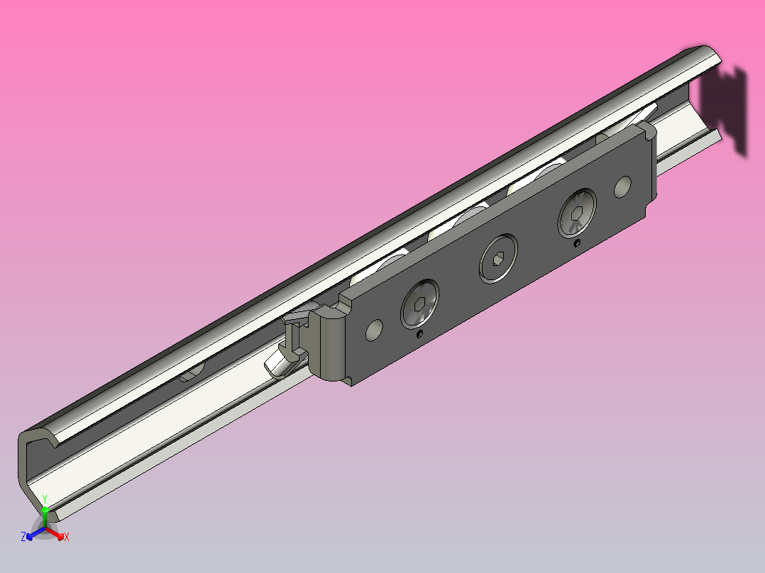 线性家具导轨ROLLON TEX20-160正等轴测图