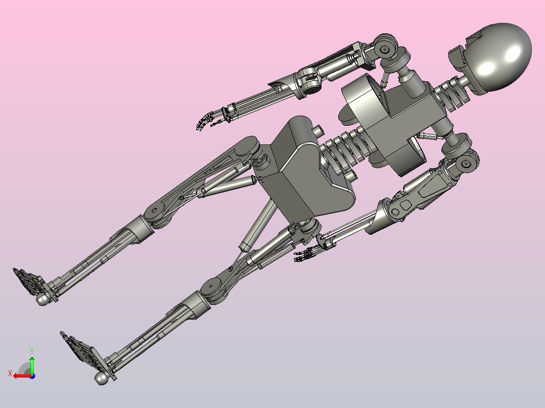 终结者机器人造型后视图