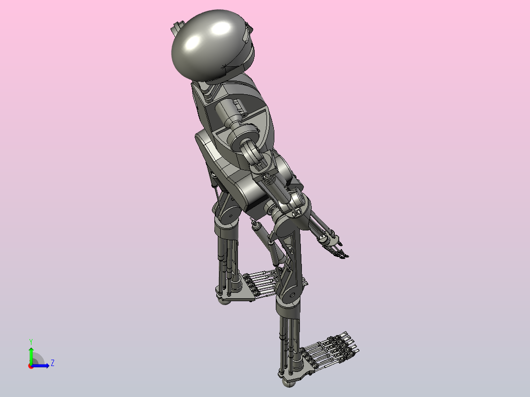 终结者机器人造型左视图