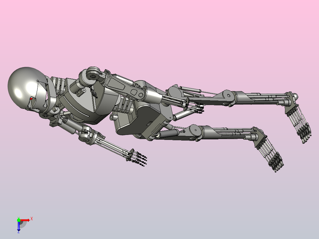 终结者机器人造型俯视图