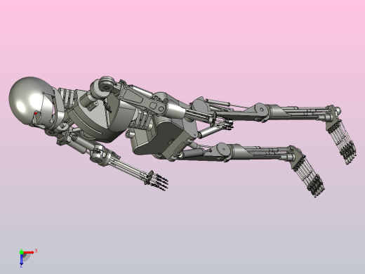 终结者机器人造型俯视缩略图