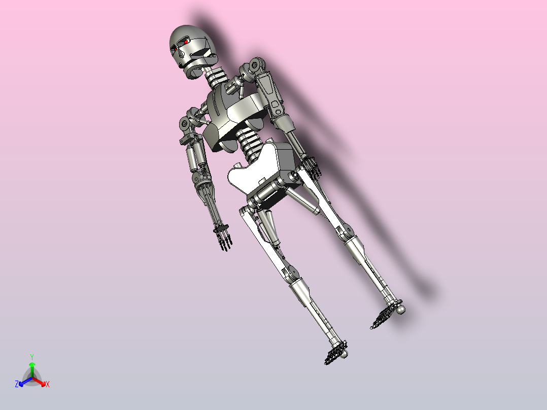 终结者机器人造型正等轴测图