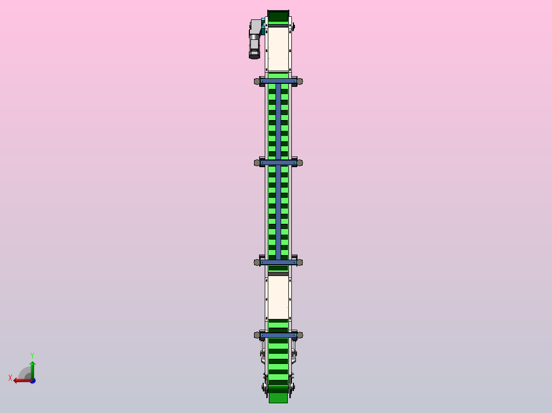 A4 提升输送机后视图